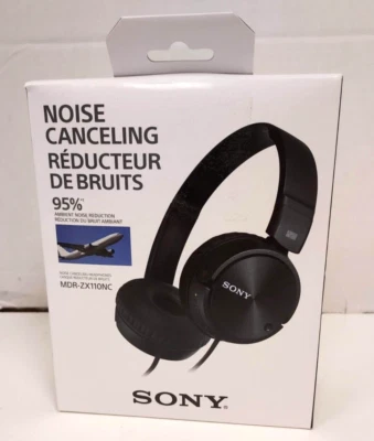 Sony MDR-ZX110NC Noise Cancelling On Ear Wired Headphones - Image 1 of 4