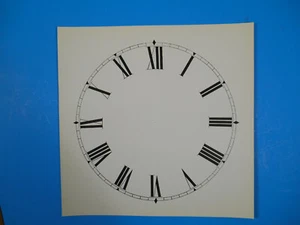 Ersatz Zifferblatt glänzend weiß Papier Karton 9" römisch - Bild 1 von 2