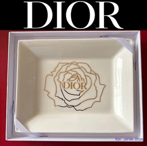 Christian Dior Accessory Tray White Rose Novelty Plate Pottery Ceramic 20x16cm - Picture 1 of 6