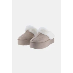 Weeboo Thick Bottom Fur Trim Snow Slippers - Picture 1 of 3