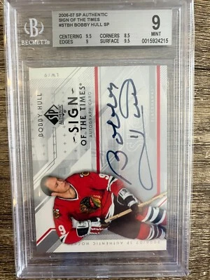 2006-07 SP Authentic SIGN of THE TIMES AUTO  (#ST-BH) Bobby HULL SP BGS 9! - Image 1 of 4