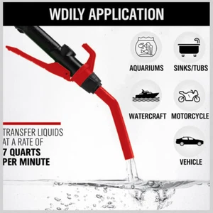 2.5 Gallons Electric Syphon Pump Battery Operated Petrol Oil Water Fuel Transfer - Picture 1 of 11
