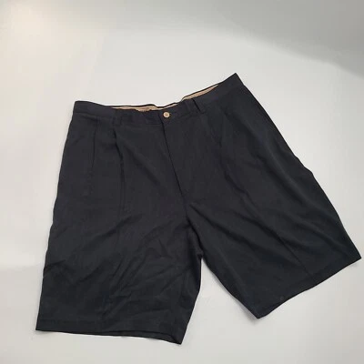 Pantalones cortos plisados Jamaica Jaxx para hombre 100 % seda negros • Talla 38 Foto 1 de 4
