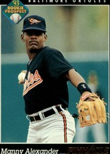 1993 Pinnacle Baltimore Orioles Baseball Card #244 Manny Alexander