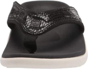 Spenco Women's Yumi Flip Flop Sandal Gecko Black Size 7 - Picture 1 of 7