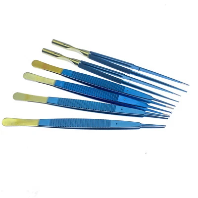 1 pieza Fuerzas Vasculares de Titanio Pinzas de Tejido Cardíaco Micro Instrumento Quirúrgico Foto 1 de 4