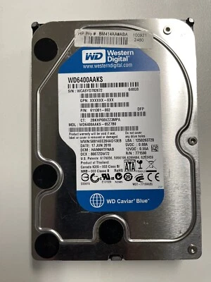 Western Digital Caviar Blue 640GB Internal 7200RPM 3.5" WD6400AAKS PC Hard Drive - Image 1 of 2