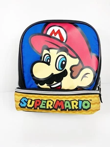 Super Mario Lunch Bag Nintendo Insulated 2 Compartment Zippered Box School Lunch - Picture 1 of 6