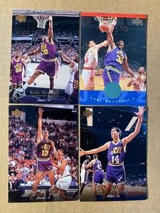 UTAH JAZZ Lot of 4 1995-96 Upper Deck KARL MALONE x2 JOHN STOCKTON JEFF HORNACEK - Bild 1 von 1