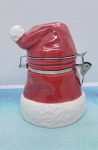 Sombrero de Papá Noel Tarro de Cerámica Tapa con Bisagras Boston Almacén Cerámica Navidad - Imagen 1 de 7