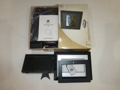 New Lot of 2 New Digital Lab 7” Black Silver Photo Designer Frame K101  - Image 1 of 4
