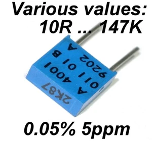 0.05% 5ppm 0.5W Very High Precision Vishay SFERNICE Foil resistor values: 10R .. - Picture 1 of 3