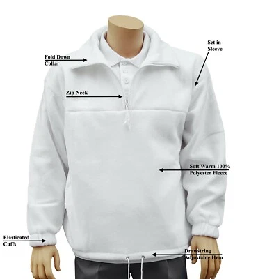 Cathedral Forro Polar Half Zip Chaqueta Hombre Caliente Poliéster Blanco 2025 - Imagen 1 de 4