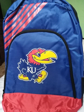 Kansas Jayhawks Forever Collectibles NCAA Fun Apparel Border Stripe Backpack Cover