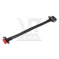 24cm PCIe Flexible Extender Cable 1x to 1x 180°Adapter Port Card Extender