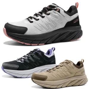 Women's Hiking Shoes Leather Non-Slip Thick Sole Platform Trails Walking Shoes - Picture 1 of 16