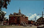 New Hampshire Milford Town Hall Square Business District samochody ~ pocztówka sku841