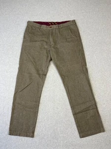 Vtg Brooks Brothers Pants Mens 38x32 Brown Herringbone Casual Fit Straight Leg - Picture 1 of 6