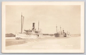 Postal Steamship Robert Cann, Guysborough Nueva Escocia Canadá RPPC 1935 - Imagen 1 de 2