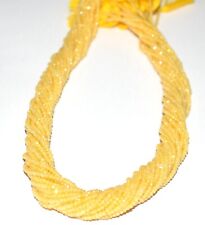 Yellow Zircon Gemstone 2 mm Rondelle Cut Beads 12.5" x 1 Line Loose Strand RF414