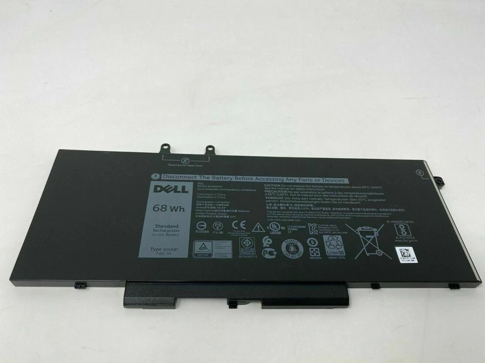НОВЫЙ подлинный аккумулятор Dell Latitude 5400 5500 7,6 В 68 Втч 4 ГВМП C5GV2 MCV1G 8500 мАч - Изображение 1 из 1