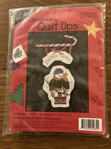 Candamar Designs Christmas Quilt UPS Mitten Man Cross Stitch NIP - Picture 1 of 7