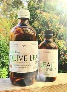 ORGANIC OLIVE LEAF SYRUP with Manuka Honey (Olea europaea) - made by naturopath - Picture 1 of 2