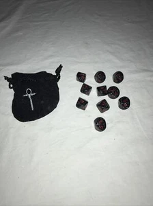 White Wolf Vampire the Dark Ages Dice Set! Full Set! Excellent Cond.! WITH BAG!! - Picture 1 of 1