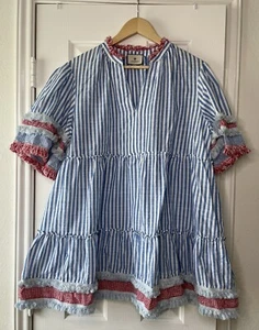 Tuckernuck Dress Savannah Stripe Crawford Size 3XL Shirt Dress Boho - Picture 1 of 9