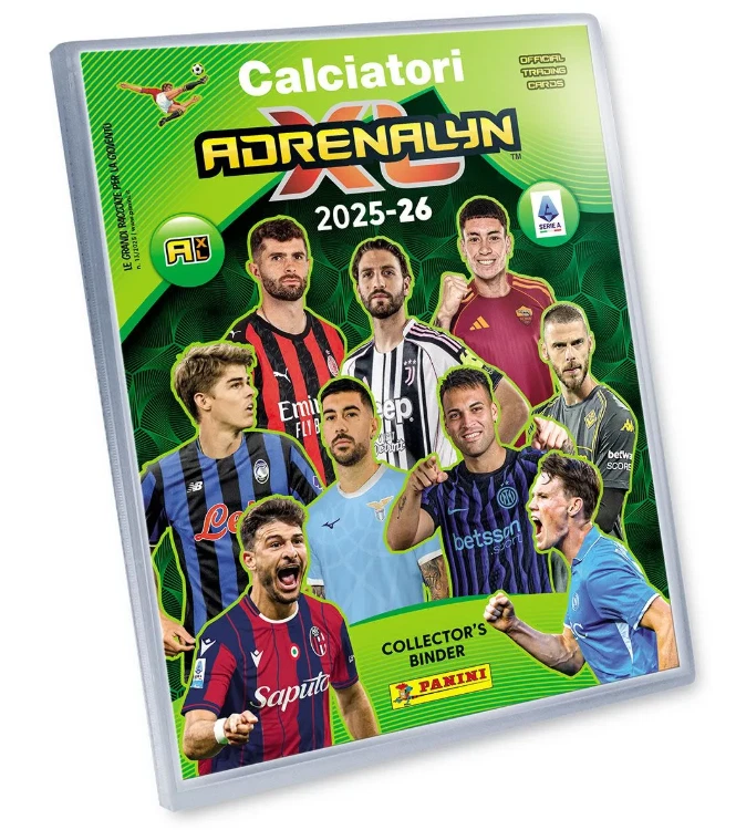 RACCOGLITORE + 100 CARD PANINI Calciatori 2025-26 Adrenalyn XL NUOVE E DIVERSE - Immagine 1 di 1