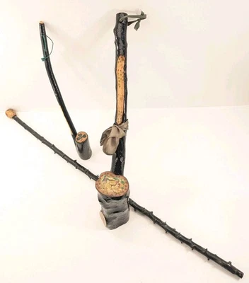 36英寸爱尔兰Shillelagh拐杖+2格斗棒俱乐部草皮聚会三叶草 — 第 1/4 张图片