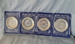 Silver-Plated 4" Coaster Vintage Reader's Digest 1988  Set Of 4 New In Package - Foto 1 di 10