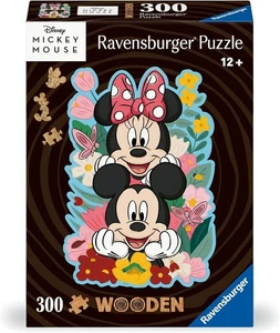 NEW Ravensburger 300 Pieces Wooden Jigsaw Puzzle 12+ Ages Mickey and Minnie - Picture 1 of 2