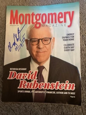 DAVID RUBENSTEIN Signed Autograph Magazines ORIOLES OWNER RIPKEN 2131 proof - Image 1 of 2