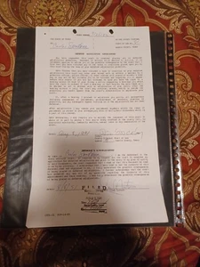 Carlos Santana VOLLES Autogramm/signiertes Gerichtspapier. Sehr selten, Einzelstück von 1991. - Bild 1 von 2