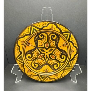 Vintage Handpainted Moroccan Mandala Plate - Picture 1 of 10