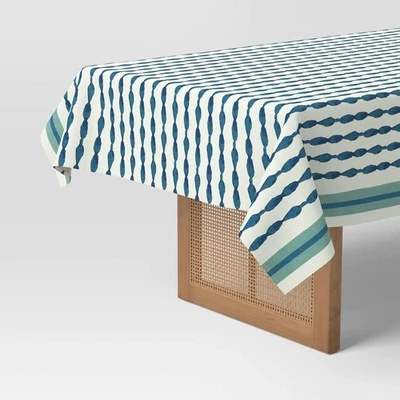 Coastal Tablecloth Blue Striped - Threshold™ 60x104” - Image 1 of 2