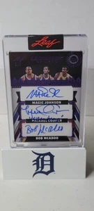 20024 Ultimate Sports 1985 Championship Lakers 3 AUTO JOHNSON/COOPER/MCADOO 3/7 - Picture 1 of 8