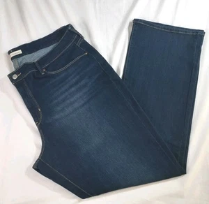 Levi Strauss Signature Jeans Women's Plus 20M W35 L32 MidRise Bootcut Dark Wash - Picture 1 of 13