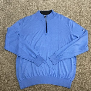 Cutter & Buck Mens 1/4 Zipped Long Sleeve Golf Jumper  XXXL Blue - Picture 1 of 7