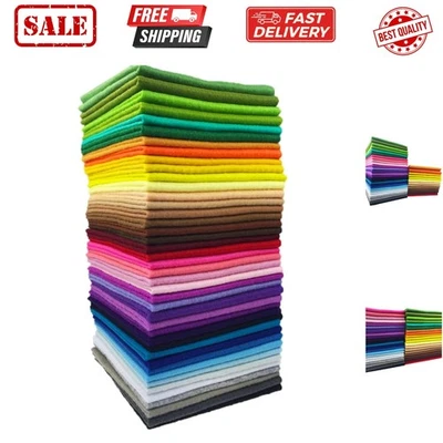 Hoja de tela de fieltro suave de 42 un.1.4 mm de grosor paquete de fieltro de colores surtidos hágalo usted mismo artesanía Se... Foto 1 de 4