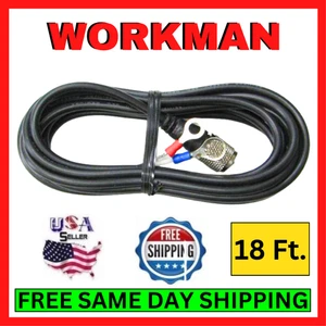 Workman CX-12-PL-LUG 12' RG-59 Antenna Coaxial Patch Cable Black w/ PL-259/Lug - Picture 1 of 5