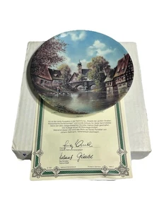 Vohenstrauss By the Old Bridge Collector's Plate Ltd Ed Vintage 1991 with COA & Box - Bild 1 von 9