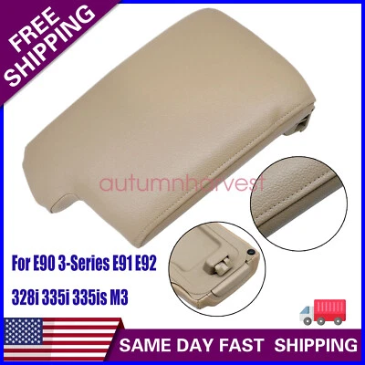 Se adapta a BMW E90 2005 2006-2012 serie 3 E91 E92 328i reposabrazos central con plástico beige Foto 1 de 4