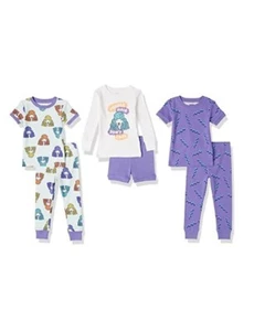 Spotted Zebra Kids Pajamas, 6 Piece Set! Girls Size L (10) New With tags! - Picture 1 of 5