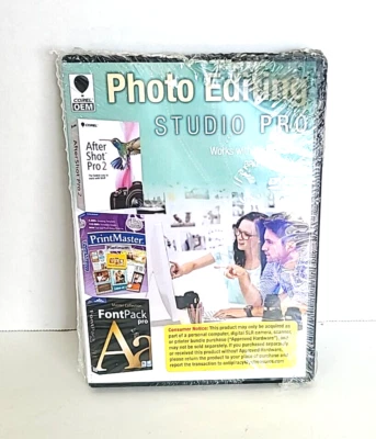 COREL OEM SOFTWARE EDICIÓN DE FOTOS ESTUDIO PRO AFTERSHOT PRO PRINTMASTER PAQUETE DE FUENTES Foto 1 de 4