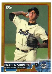 2015 Topps Pro Debut Gold Parallel /50 #88 Braden Shipley Mobile BayBears - Picture 1 of 2