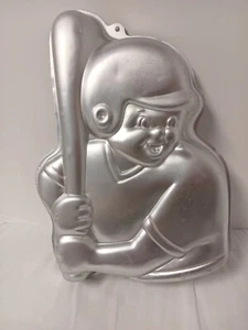 Vintage Wilton 1992 Base Ball Boy Player. Cake Pan. Use - Picture 1 of 3