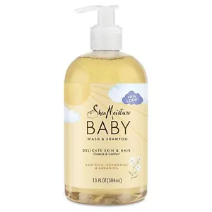 SheaMoisture Baby Wash & Shampoo per tutti i tipi di pelle grezzo 13 fl oz (confezione da 1) - Foto 1 di 7