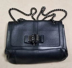 Christian Louboutin Black Pebbled Leather Medium Sweet Charity Cross Body Bag - Picture 1 of 17